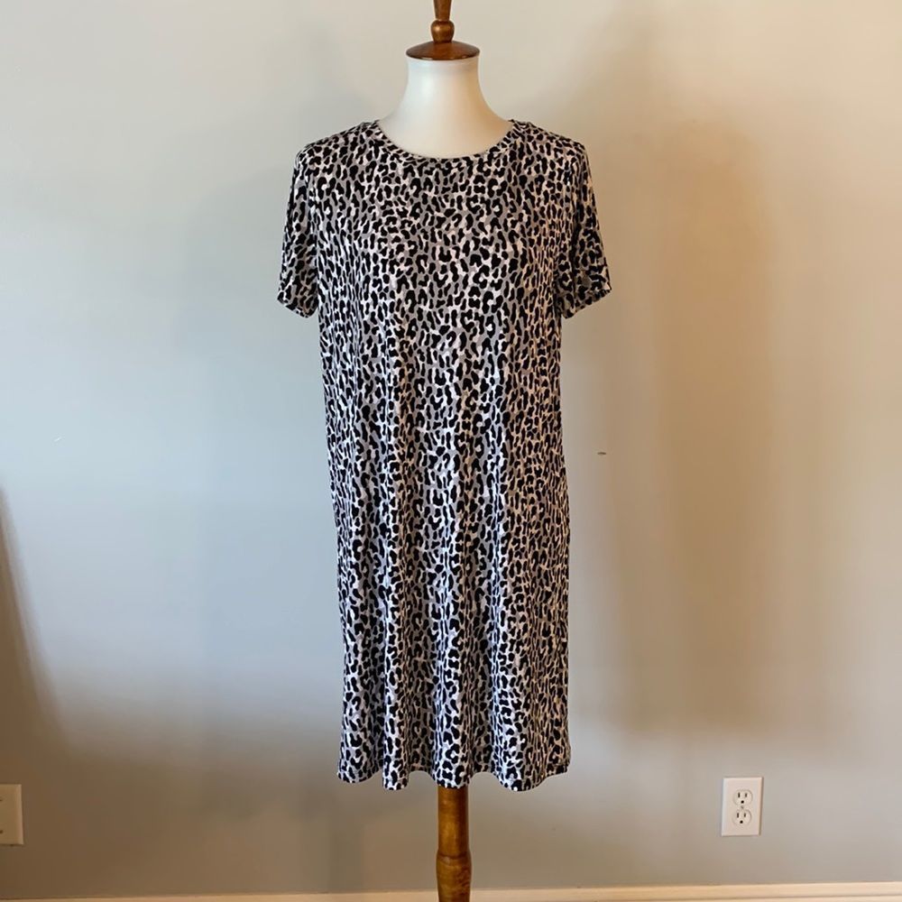 [Michael Kors] Snow Leopard Pattern Dress - Size Medium